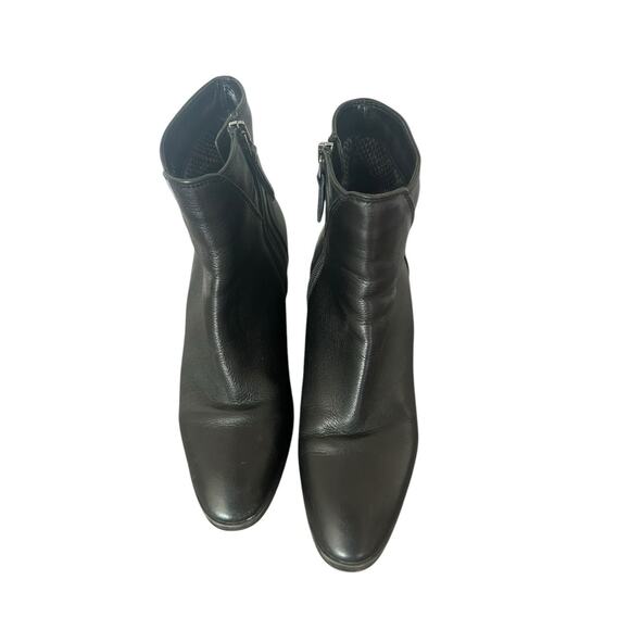 AQUATALIA Women's Judy Black Leather Boot Wedge Waterproof 7 1/2 - Picture 3 of 7